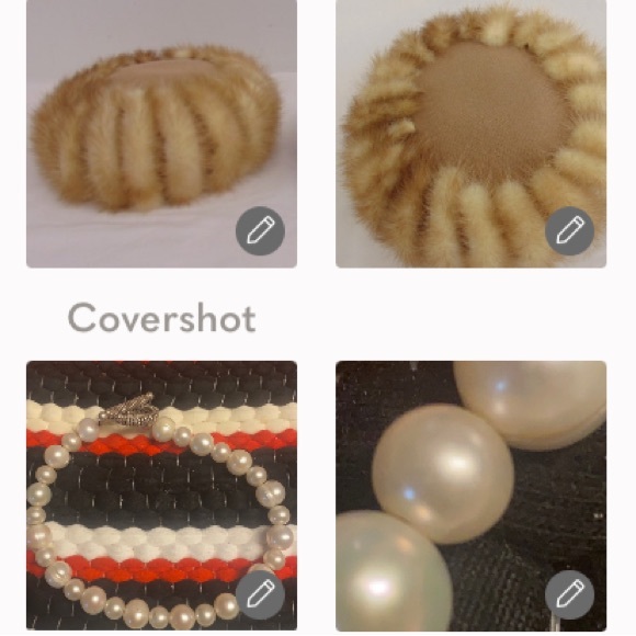 Retro?Fur hat Sears Millinery & Pearl 925 bracelet 10” main image 8